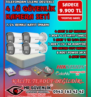 4LÜ AHD KAMERA SİSTEMİ