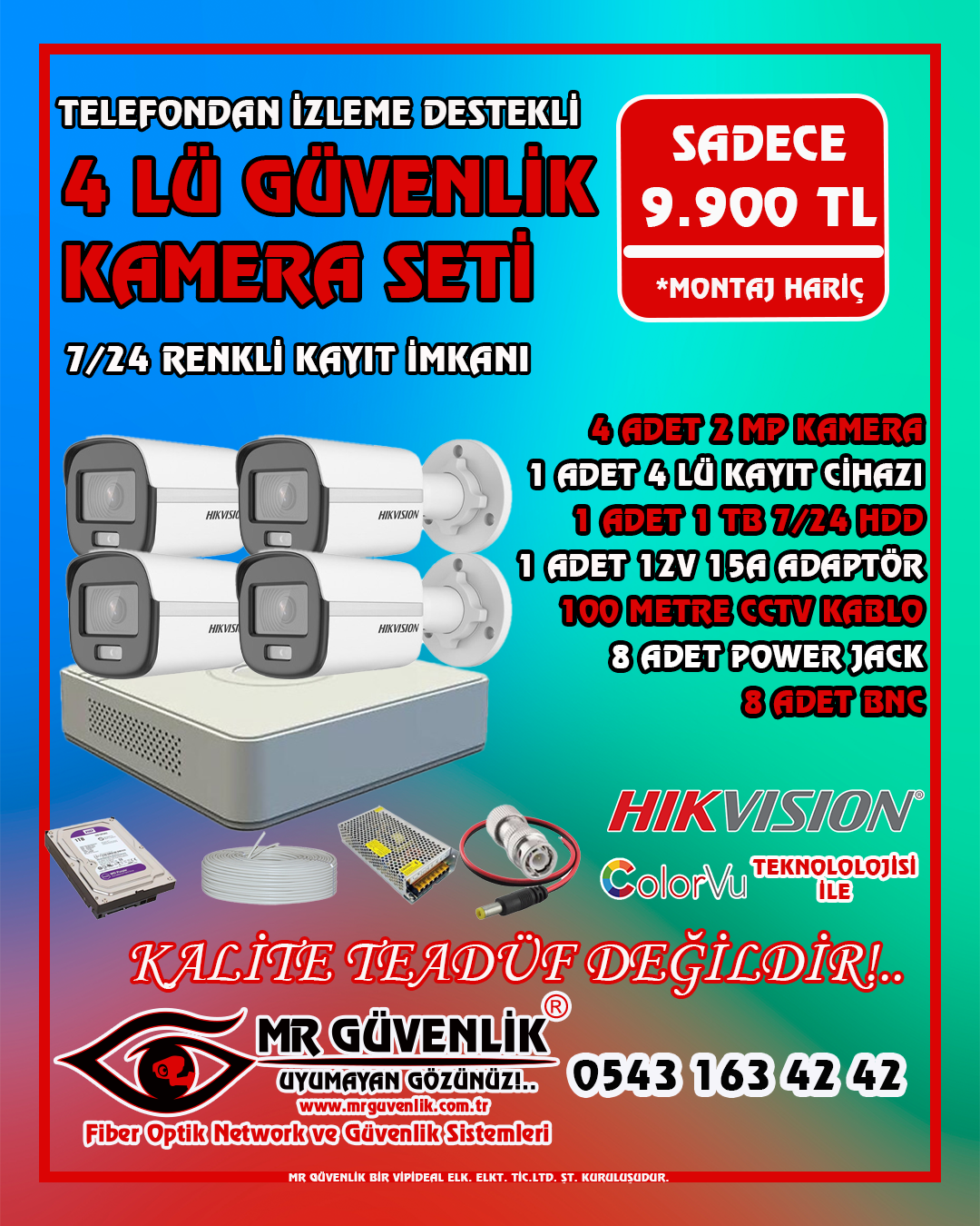 4LÜ AHD KAMERA SİSTEMİ